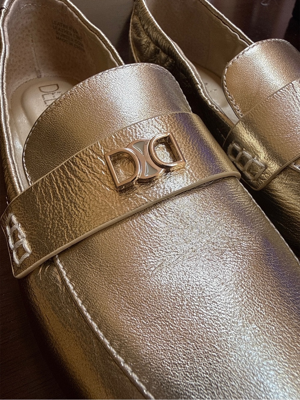 Deltan James Gold Loafers - Picture 3 of 6